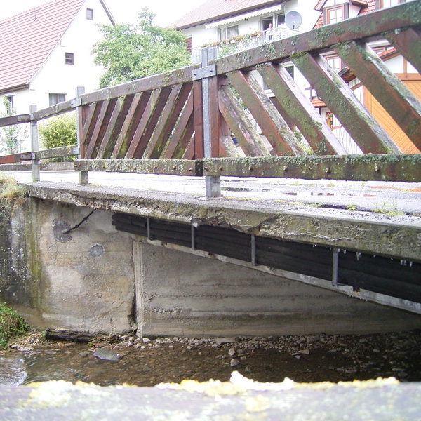 Gemeinde Jungingen: Brücke über die Starzel, Bahnhofstraße / Unterdorfstraße