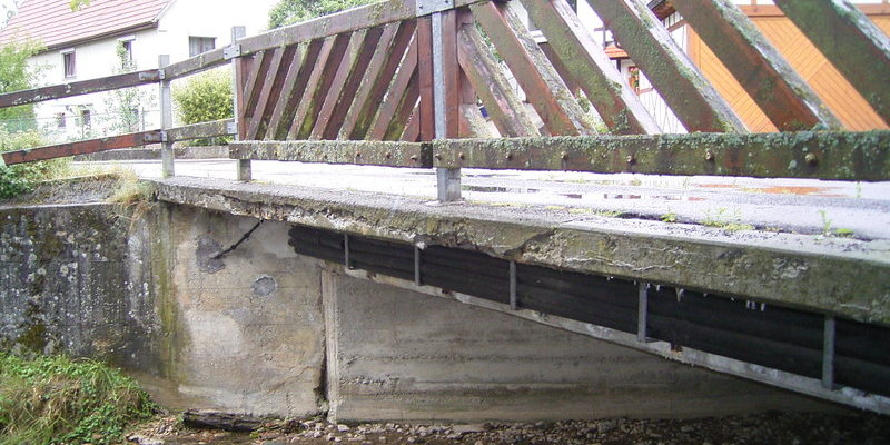 Gemeinde Jungingen: Brücke über die Starzel, Bahnhofstraße / Unterdorfstraße