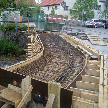Gemeinde Jungingen: Brücke über die Starzel, Bahnhofstraße / Unterdorfstraße