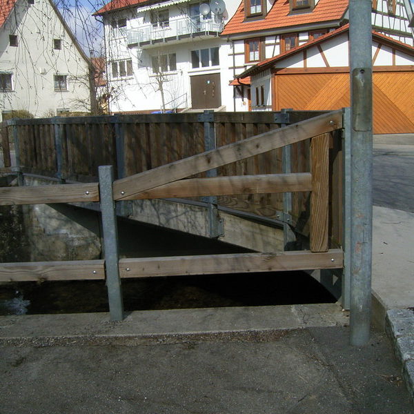Gemeinde Jungingen: Brücke über die Starzel, Bahnhofstraße / Unterdorfstraße